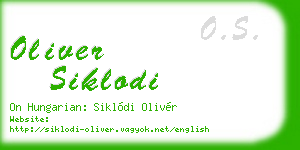 oliver siklodi business card